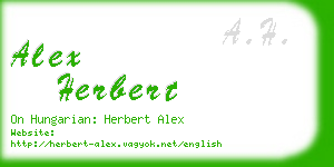alex herbert business card